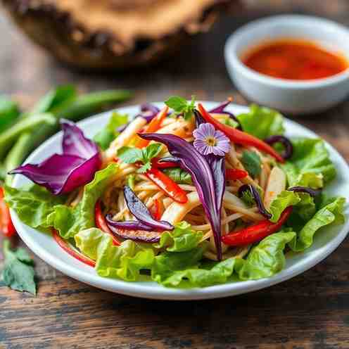 Yam Hua Plee - Best Vegetarian Thai Banana Blossom Salad